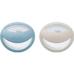 Nuk Mommy Feel Chupeta Silicone 0-9M Azul 2 Unidades