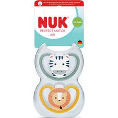 NUK Perfect Match Air Zebra Leão 2 unid.