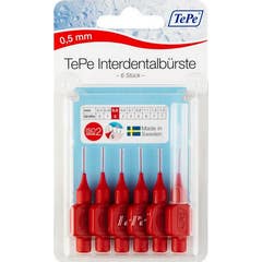 TePe Cepillo Interdental 0,50mm Rojo 6uds