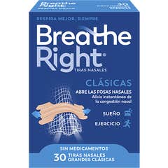 Tiras Nasais Breathe Right® Grandes 30 peças