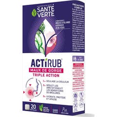 Sante Verte Actirub Dor de Garganta Tripla Ação 20comp