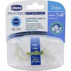 Chicco Silicone Pacifier Physio Minisoft Noite 2 - 6 M 2uds