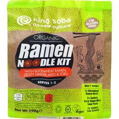 King Soba Organic Noodles Ramen Kit Trigo Mourisco 190g