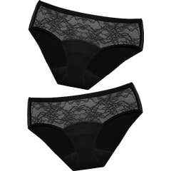 FreeU Pack Braga Menstrual Bambú Colette Negro Talla M 2uds