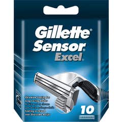 Gillette Sensor Excel Razor Lâminas 10 unid.