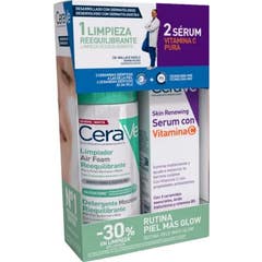 CeraVe Pack Gel de Limpeza Espuma Air Foam + Sérum de Vitamina C 2 unid.
