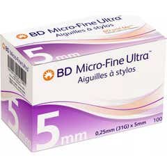 Bd Micro Fine Ultra 5mm Seringa de Insulina 100 Unidades