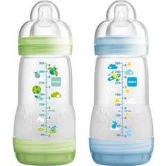 Mam Biberón e Start Anti-Cólicas D2 Azul Verde 2x260ml