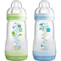 Mam Biberón e Start Anti-Cólicas D2 Azul Verde 2x260ml