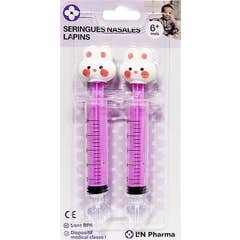 L2N Bebê Seringas Limpeza Nasal Coelho 2 Unidades