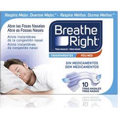 Breathe Right Tiras Nasales Transparentes Pequeña 10 uds