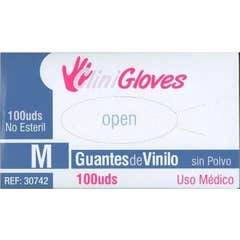Luva de Vinil sem pó CliniGloves Tamanho XL 100 unid