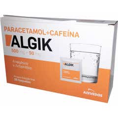 Azevedos Algik Paracetamol 500mg + Cafeína 50mg 20 Saquetas