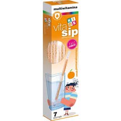 Vitasip Kids Calcium Straws Orange 7 peças