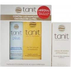 Tanit plus 15ml + Tanit 50ml protetor solar hidratante + 50ml creme para as mãos anti-manchas