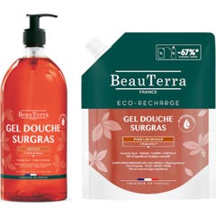 Beauterra Pack Monoi Gel + Recarga Estojo 2x1 L