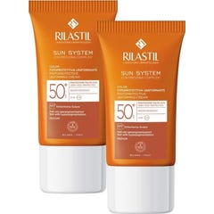 Rilastil Sun System Emulsão Solar Facial Color SPF50+ 2x40 ml