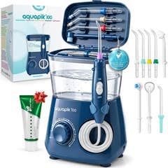 Aquapik100® Irrigador Dental Waterflosser 600 ml 10 Níveis Azul 1 unid