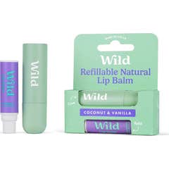Wild Bálsamo Labial Natural Caixa e Recarga Coco e Baunilha 4.5g