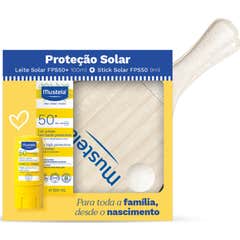 Mustela Pack Proteção Bebê Leite Solar SPF50 100 ml + Stick 9 ml