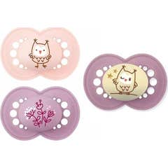 Mam Set Rosa Chupete Day & Night + Chupete Original + Cadenita