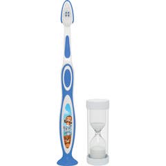 Plic Escova Dentes 3–5 Anos Ventosa Ampulhet 2Min Azul 1 Unidade
