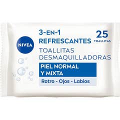 Nivea Lenços Desmaquilhantes Refrescantes 3 em 1 25 Unidades