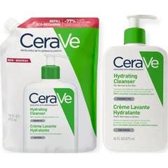 Cerave Creme Limpeza Hidratante 473 ml + Recarga 473 ml