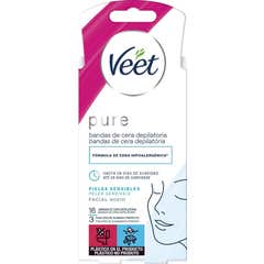 Veet Pure Cera Fria Facial Sensível Bandas 16 Unidades Veet Pure Cera Fria Facial Sensível Bandas 16 Unidades