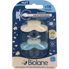 Biolane Chupeta Anatómica Noite Azul Bege 2 unid.