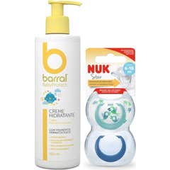 Barral BabyProtect Creme Hidratante 400ml + Nuk Chupetas 2 Unidades