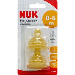 Nuk First Choice+ Tetina Látex Tamanho S 0-6M 2 Unidades