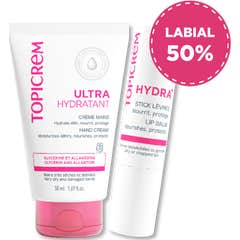 Topicrem Pack Duo Soin Crema de Manos Ultra Hidratante 50ml + Stick Labial 4g 2uds