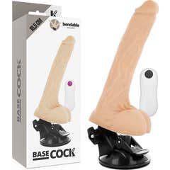 Vibrador Basecock Vibrador Articulado Controle Remoto Natural 18,5cm 1pc