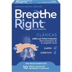 Breathe Right® Tiras Nasais Grandes 10 peças