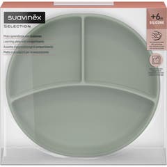 Suavinex Prato com Divisórias Silicone Verde 1 Unidade