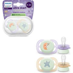 Philips Avent Ultra Start Nighttime Moon Star 0-2M 2 Unidades
