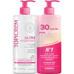 Topicrem Loção corporal ultra-hidratante 2 x 500 ml