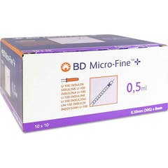 Bd Micro Fine 8mm Seringa de Insulina 100 Unidades