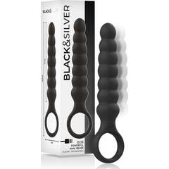Black&Silver Bob Potente Cadeia Anal Silicone 1 Unidade