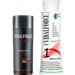 Shampoo Vidalforce Hair Loss 250ml + Fibras Capilares Marrom Escuro 25g