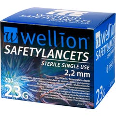 Wellion Safetylancets 23G Lancetas 200 Unidades