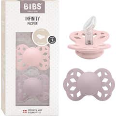 Chupeta BIBS Infinity Silicone Anatómica Ivory Blush 2 peças