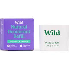 Wild Desodorizante Natural Recarga Coco e Baunilha 40g