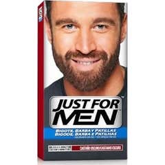 Just For Men gel de coloração marrom escuro para bigode e barba 30ml