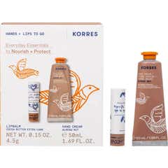 Korres Estojo Mãos Amêndoa 50 ml + Bálsamo Labial 4.5 g