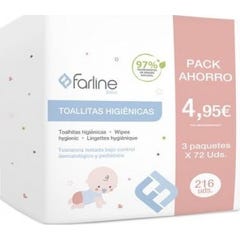 Farline Tri-Pack Baby Wipes 3 x 72 pcs
