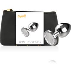 Coquette Anal Plug Metal Tamanho S Crystal Clear 2,7X 8cm 1pc