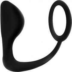 Brinquedos Viciados Toys Anal Plug Anel Preto para Pénis 1pc