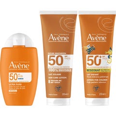 Avène Pack Ultra Fluido Invisible SPF50 + Leche Invisible SPF50 + Leche SPF50+ Pediátrico